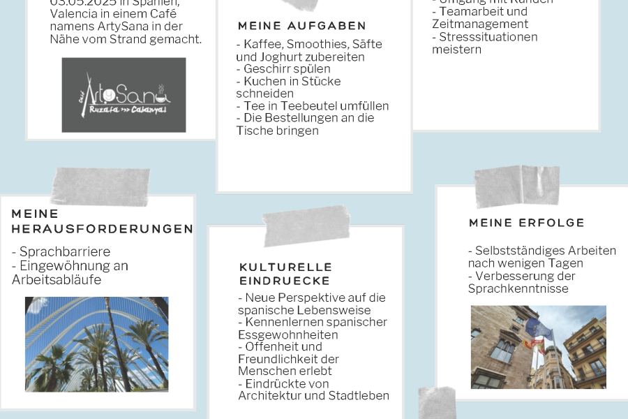 Praktikum in Europa - Schülerberichte Bild 3 Praktikum in Europa - Schülerberichte Bild 3