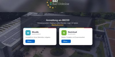 Neue Anmeldung für Moodle und Nextcloud